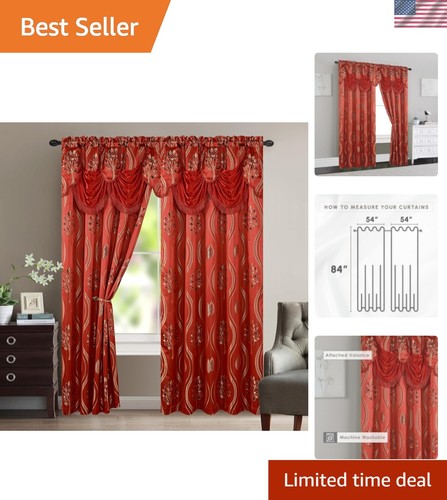 Luxurious red curtain panel - curtain,
