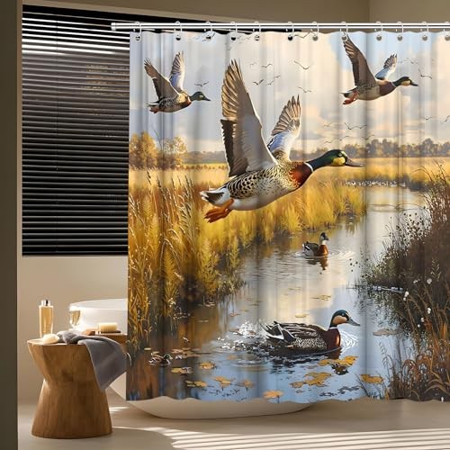 Orange duck shower - shower,