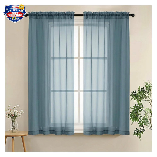 Dusty blue sheer - blue,