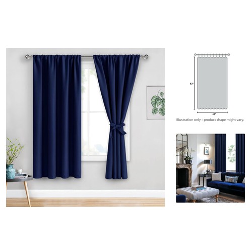 Luxurious navy blue blackout - navy,