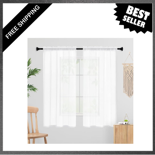 White sheer curtains inch - white,