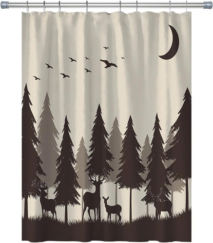 Shower curtains forest - rv,