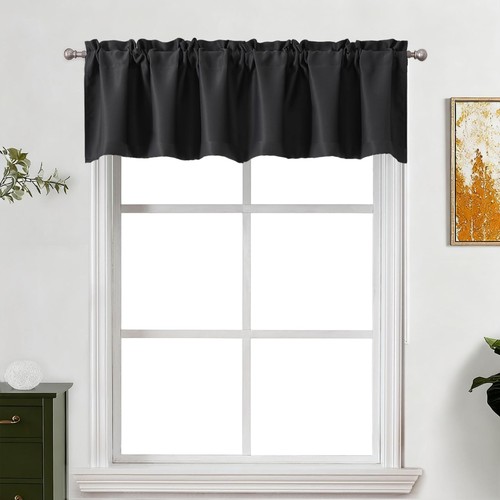 Black blackout valance for - black,