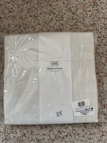 Cb2 linen sheer curtain - linen,