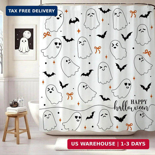 Halloween shower curtain - halloween,