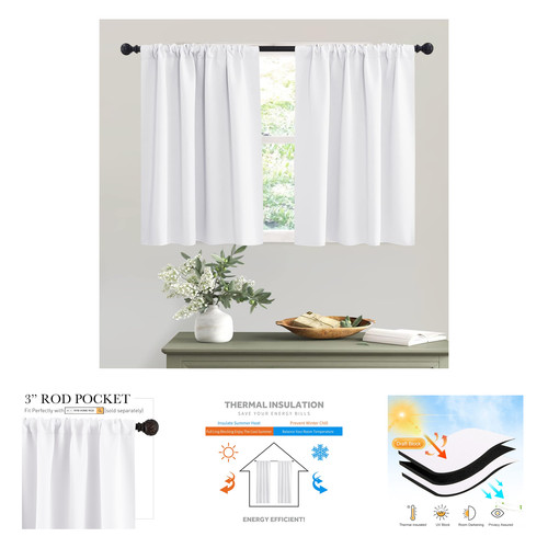 Short white curtains for - curtains,