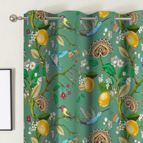 Floral blackout curtains - blackout, 84