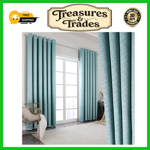 Teal blackout curtains thermal - blackout,