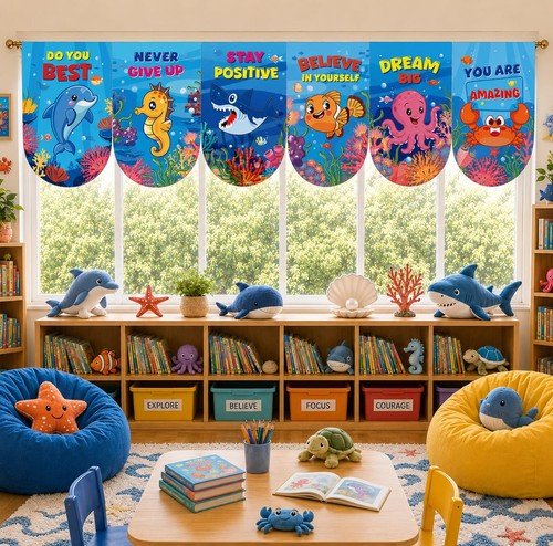 Ocean animal curtains pcs - animal, 6
