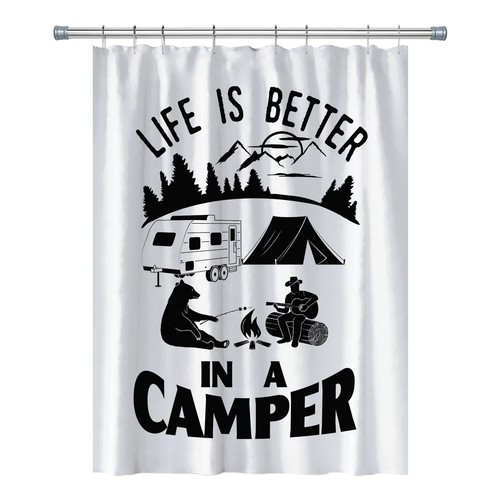 Shower curtain set - shower, forest