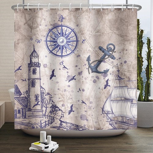 Nautical sailboat shower - sailboat,