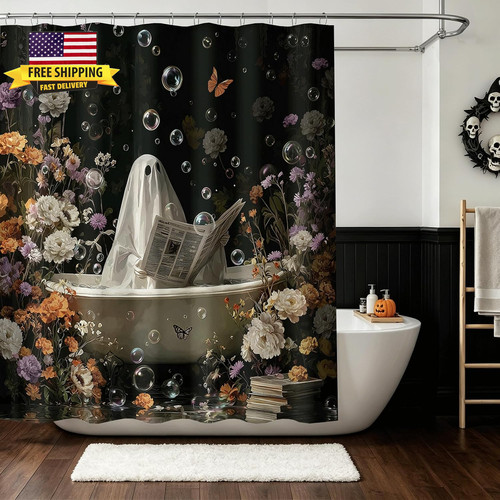 Halloween shower curtain - halloween,