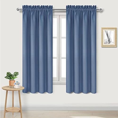 Blackout curtains dusty blue - curtains,