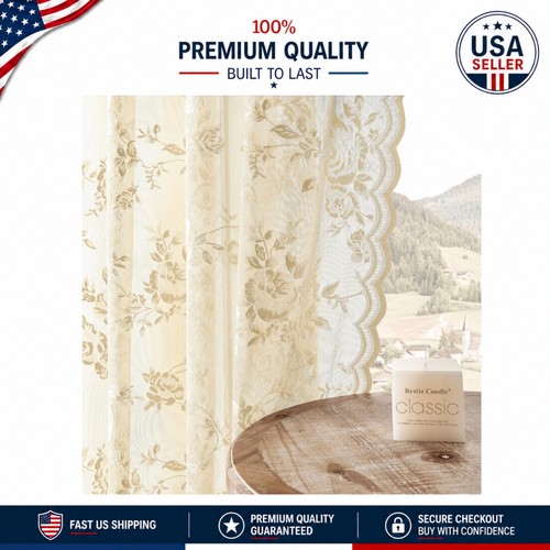 Lightweight beige sheer lace - sheer,
