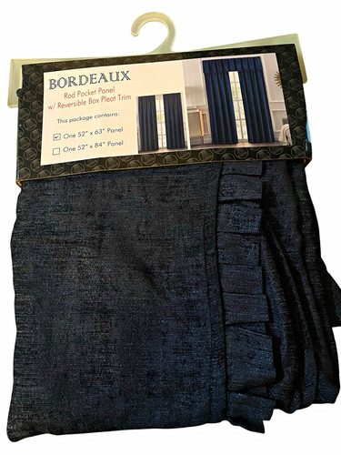 Bordeaux navy curtain - navy, panel