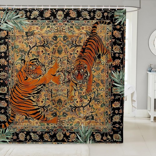 Tiger shower curtain wx72 - curtain,