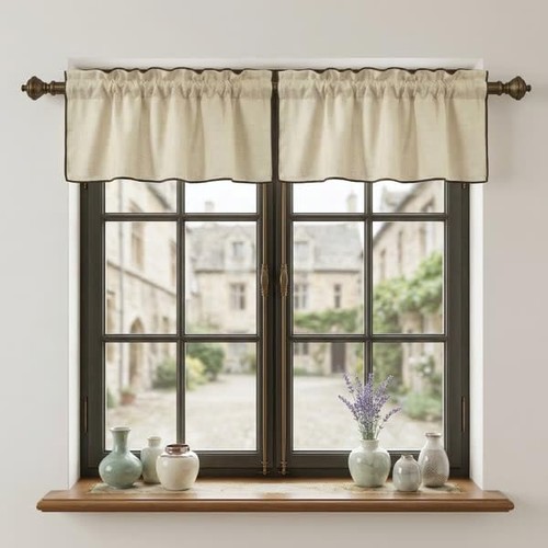 Linen kitchen valances 14 - x,