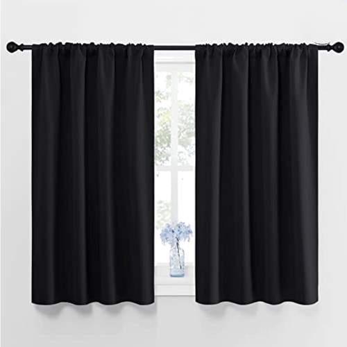 Blackout curtain panels black - blackout,