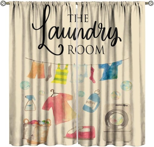 Laundry room curtain - laundry,