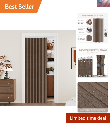 Luxury brown door curtain w39 - luxury,