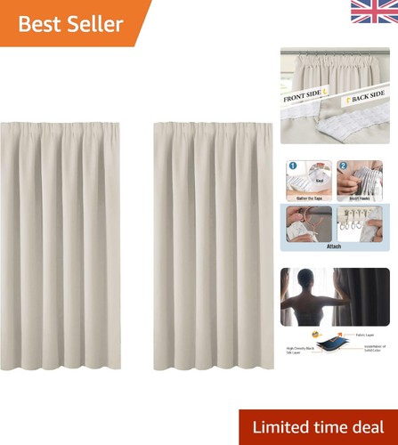 Light beige blackout - light, curtains