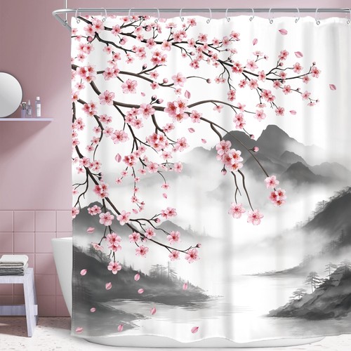 Cherry blossom shower curtain - blossom,