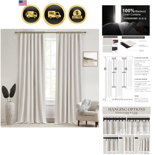 Long blackout curtains room - long,