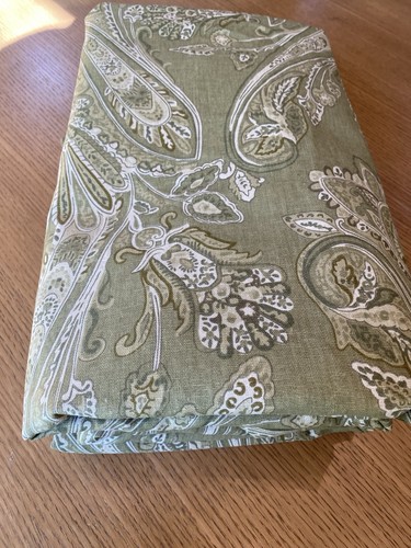 Green white paisley floral - paisley,