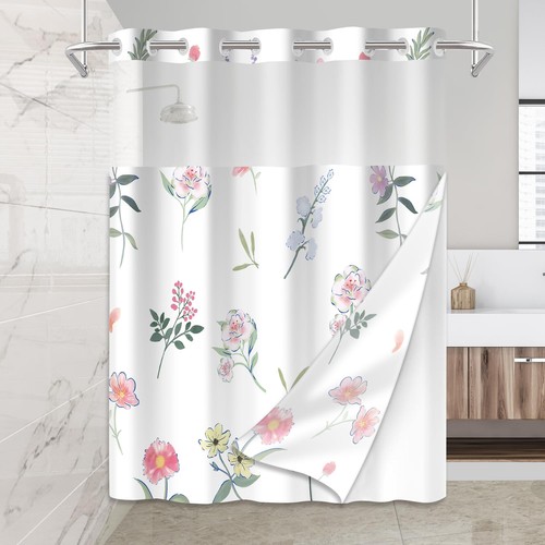 Floral shower curtain 71x74 - shower,