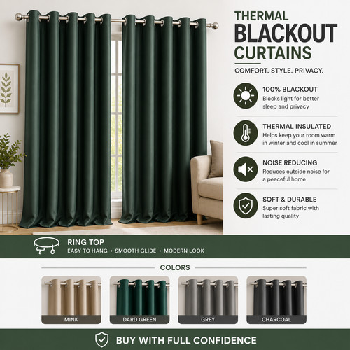 Thermal blackout curtains - thermal,