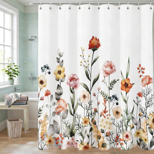 Shower curtain floral - shower,