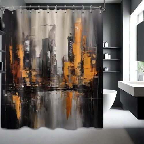 Orange and black - and, abstract