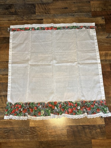Vtg 90s white kitchen curtain - vtg,