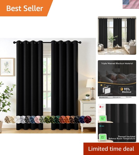 Luxury black blackout window - black,