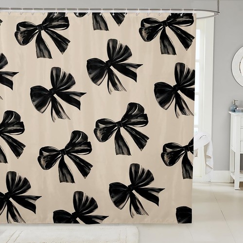 Bow bathroom curtain 72x72 - bow,