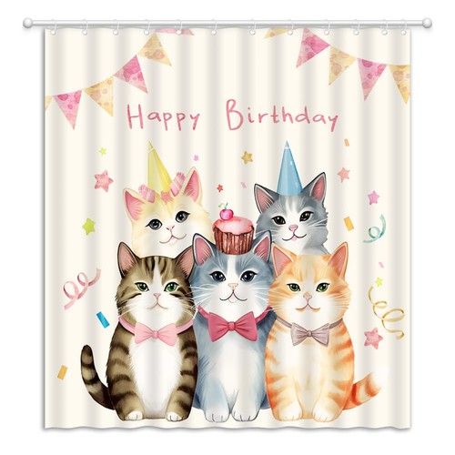 Happy birthday shower curtain - birthday,