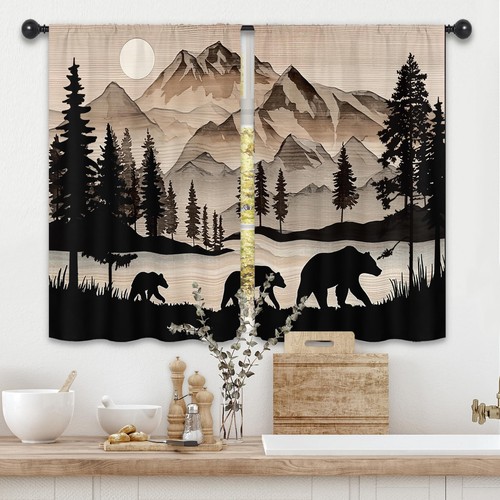 Rustic cabin bear kitchen - cabin,