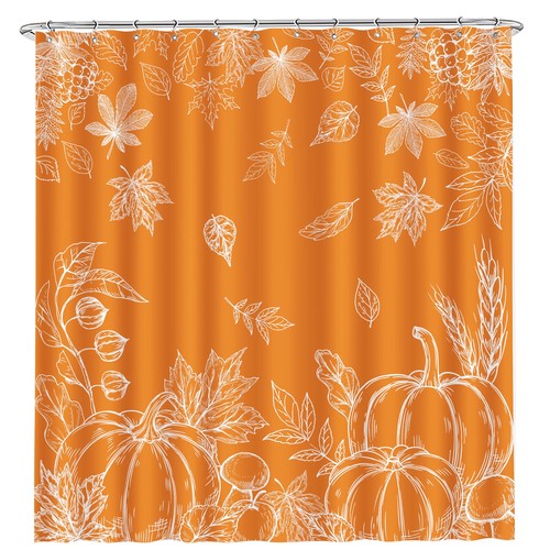 Fall pumpkins shower curtain - shower,
